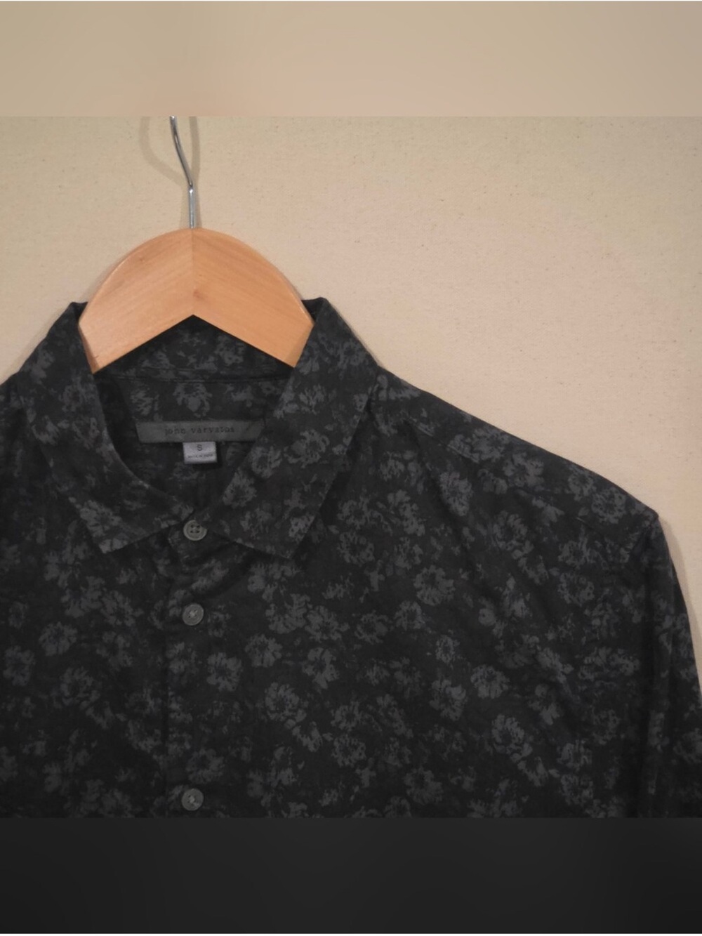 John Varvatos Collection Floral Button Down S